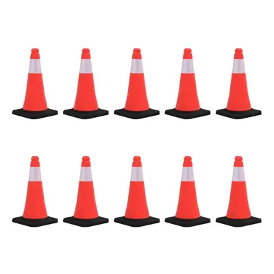 vidaXL 10x Reflective Traffic Cones with Heavy Bases cm Road Traffic Sign