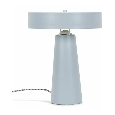 Modern Compact Size Blue Metal Table Lamp Shade Light + LED Bulb