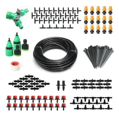 157Pcs Micro Drip Irrigation System Plant Self Watering Garden 40M Hose Kit