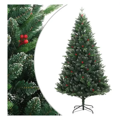 (210 cm) vidaXL Artificial Hinged Christmas Tree Pre Lit Artificial Tree Xmas Decor