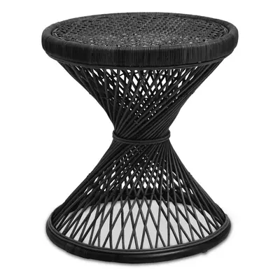 Interiors by Premier Twist Design Black Finished Twisted Table, Sustainable Rattan Coffee Table,