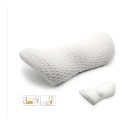 (White) Lumbar Memory foam Pillow for Side Sleepers Pregnancy Relieve Hip Tailbone Pain Sciatica