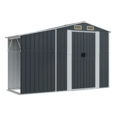 (anthracite, x x cm) vidaXL Garden Shed Metal Shed Outdoor Storage Shed Anthracite Galvanised St