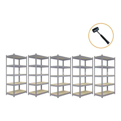 10 x Grey Racking Unit Tier Garage Storage Warehouse Shelving x x 180cm