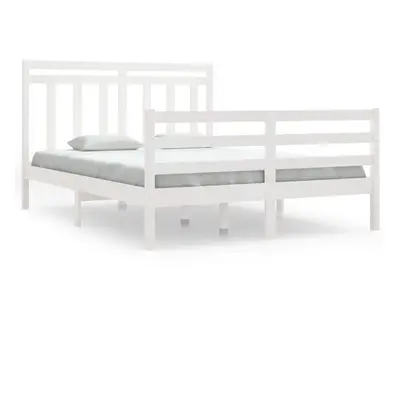 (white, x cm) vidaXL Solid Wood Bed Frame Bedroom Bedstead Bed Base Multi Colours/Sizes