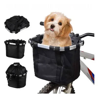 Bicycle Front Basket Bike Handlebar Basket Pet Dog Carrier