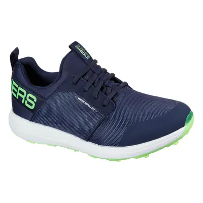 (UK 8.5, Navy/Lime) Skechers Mens Max-Sport Lightweight Breathable Spikeless Golf Shoes