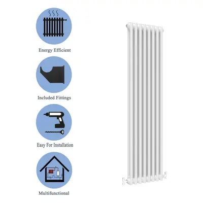 (White, 1800*380mm) Cast Iron Style Radiators