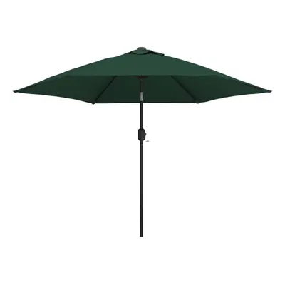 vidaXL LED Cantilever Umbrella 3m Green Outdoor Garden Patio Parasol Sunshade