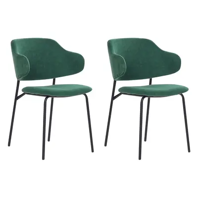 Set of Dining Chairs KENAI Dark Green