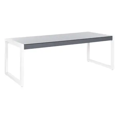 Garden Dining Table x cm Grey with White BACOLI