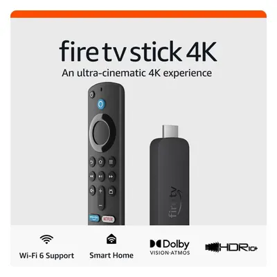 Amazon Fire TV Stick 4K Streaming Device Wi-Fi Atmos HDR10+