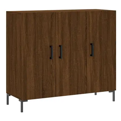 (brown oak) vidaXL Sideboard Storage Cabinet Cupboard Side Cabinet White Engineered Wood