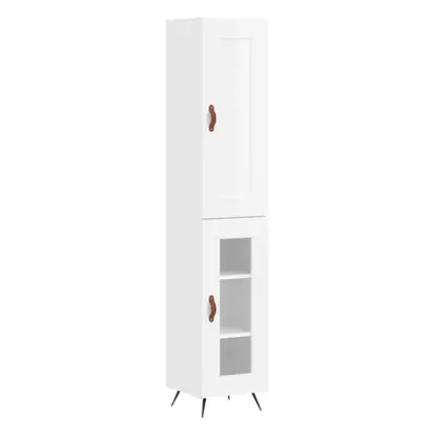 (high gloss white, glass door) vidaXL Highboard Sideboard Tall Storage Cabinet Side Cabinet Engi