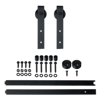 Sliding Barn Door Hardware Track Set Double Roller Kit Antique Classic Bedroom