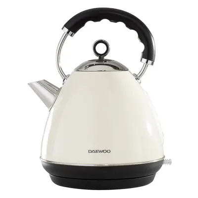 DAEWOO KENSINGTON 1.7L 3KW PYRAMID KETTLE CREAM