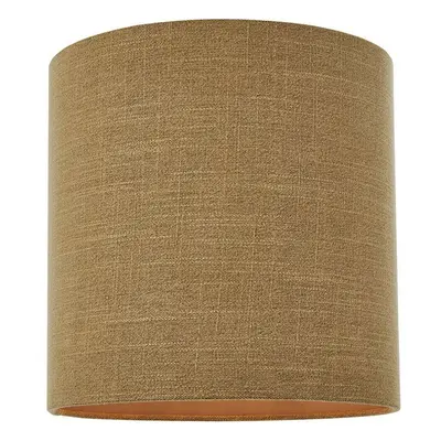 12" Round Drum Lamp Shade Brown Heavy Weave Fabric Modern Simple Light Cover