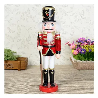 (D) Wooden Nutcracker Doll Soldier Vintage Handcraft Decoration Christmas Gifts