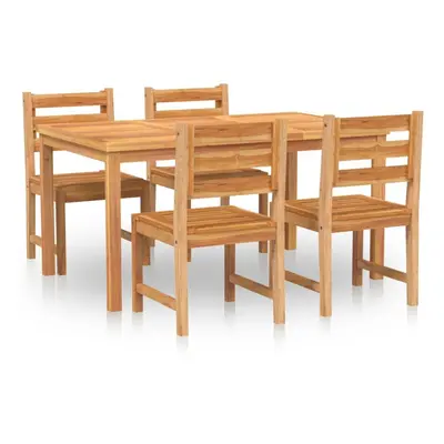 (150 cm table length, 4x chair + table) vidaXL Solid Wood Teak Garden Dining Set Dining Table Ch