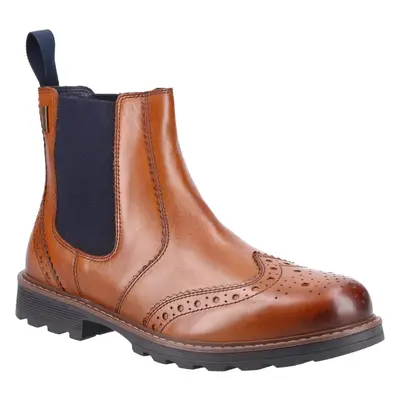 (8 UK, Tan) Cotswold Mens Ford Leather Chelsea Boots