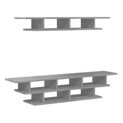 (concrete grey) vidaXL TV Wall Units Wall Mounted TV Cabinet Floating TV Unit Engineered Wood