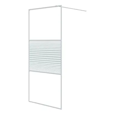 vidaXL Walk-in Shower Wall White 90x195 cm Clear ESG Glass Shower Enclosure