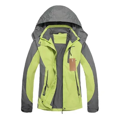 (Green, M) Windproof Raincoat Sportswear Outdoor Hiking,Traveling Cycling Sports,Detachable Hood