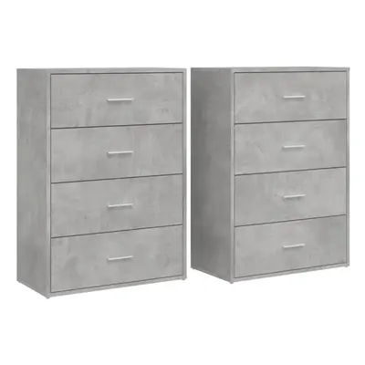 vidaXL Sideboards Storage Cupboard Cabinet pcs Concrete Grey Engineered Wood