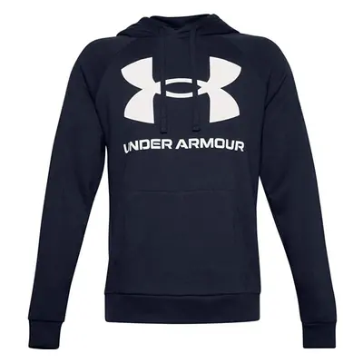 (L, Navy) Under Armour Mens Rival Fleece Big Logo Soft Fleece Raglan Hoodie Hoody