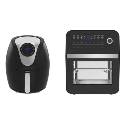 Emtronics 4.5L & 12L Air Fryer Set - Black