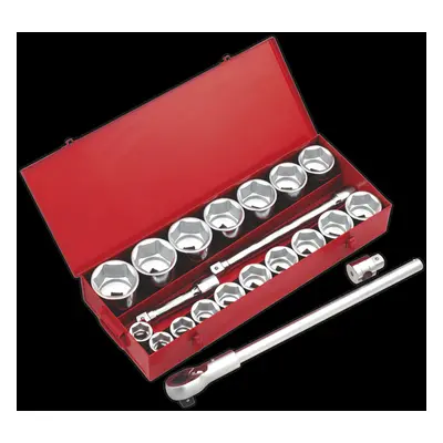 Socket Set 22pc 1"Sq Drive 6pt WallDrive® Metric