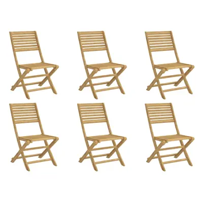 (without armrest, pcs) vidaXL Folding Garden Chairs Outdoor Chair Dining Chair Solid Wood Acacia