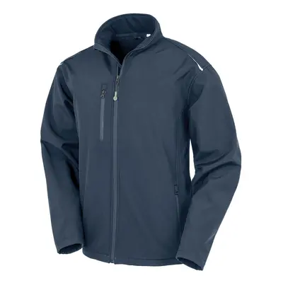 (S, Navy) Result Genuine Recycled Mens 3-Layer Softshell Jacket