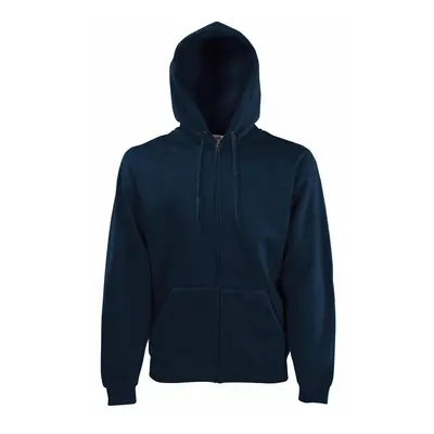 (4XL, Deep Navy) Fruit Of The Loom Mens Zip Through Hooded Sweatshirt / Hoodie