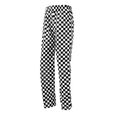 (L, Black/White (Big Check)) Premier Essential Unisex Chefs Trouser / Catering Workwear (Pack of