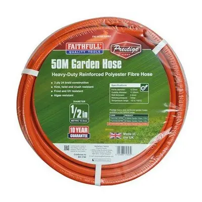 Faithfull CT072-023-108-BOGYS-03 Prestige Heavy-Duty Garden HoseÃÂ 50m 12.5mm (1/2in) Diameter