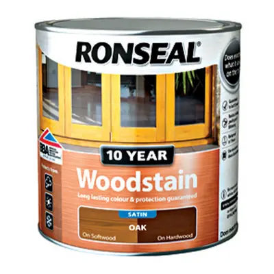 Ronseal Year Woodstain For Windows & Doors, Oak - 2.5L