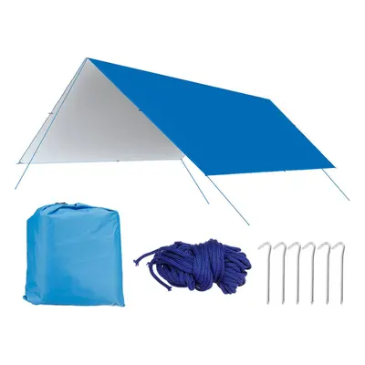 (Blue) 3x3m Awning Waterproof Canopy Sunshade Hammock Rain Beach Sun Shelter Camping Tent