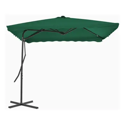 Outdoor Parasol with Steel Pole 250x250 cm Green