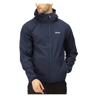 (3XL, Navy) Regatta Mens Arec III Outdoor Hooded Walking Softshell Jacket Coat