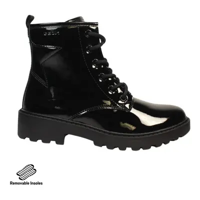 (6.5 (Adults')) Casey | Black Patent | Girls Ankle Boots