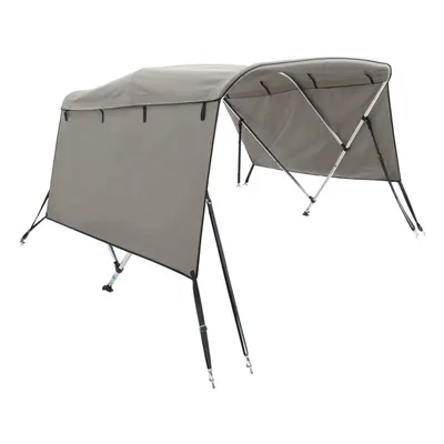 (anthracite grey, x (170-182) cm/without mesh) vidaXL 3-bow Bimini Top with Sidewalls UV-Proof C