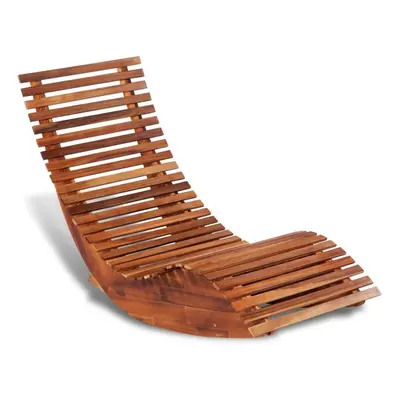 vidaXL Rocking Sun Lounger Acacia Wood Garden Patio Recliner Rocker Chair Seat