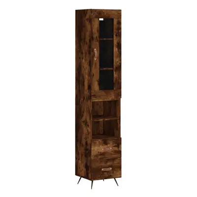 (smoked oak, drawers shelves) vidaXL Highboard Sideboard Tall Storage Cabinet Side Cabinet Engin