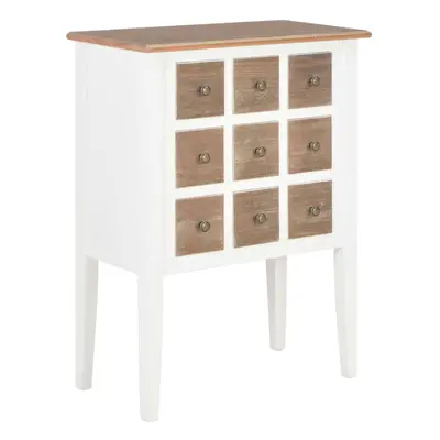 vidaXL Solid Wood Sideboard White 54cm Landhouse Style Cabinets Organiser