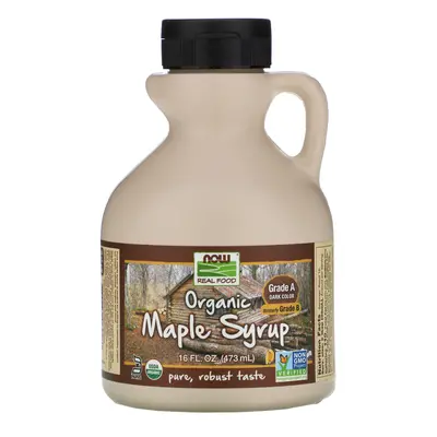 Now Foods, Real Food, Organic Maple Syrup, Grade A, Dark Color, fl oz (473 ml)