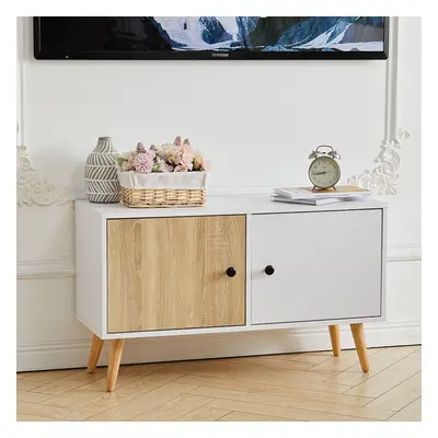 TV Unit TV Stand Cabinet with Cabinets, Modern Storage Cabinet for Living Room Bedroom Hallway O