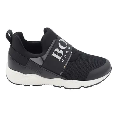 ( J29276 09B-4) Hugo Boss Kids Wear Boys 09B Trainers Black