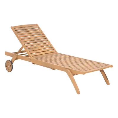 Wooden Reclining Sun Lounger CESANA