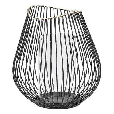 Metal Candle Lantern cm Black THURSTON